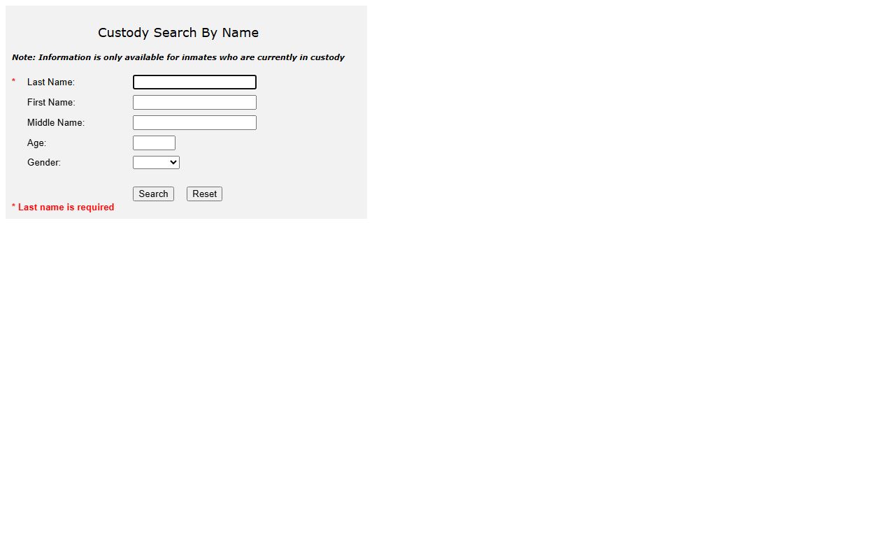 Anaheim Police Department custody search database for 72 hour booking records